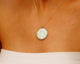 Legend Of Medusa Necklace 925K Sterling Silver * Greek Mythology Engraved Medusa