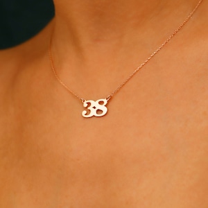 Personalized Number Necklace Gold * Special Date Necklace Silver * Custom Number Necklace * Lucky Number Necklace  * Valentine&#39;s Day Gift