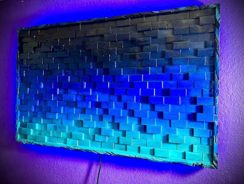 Light up Wall Art Geometric Wall Art Wooden Wall Art Display Home Decor