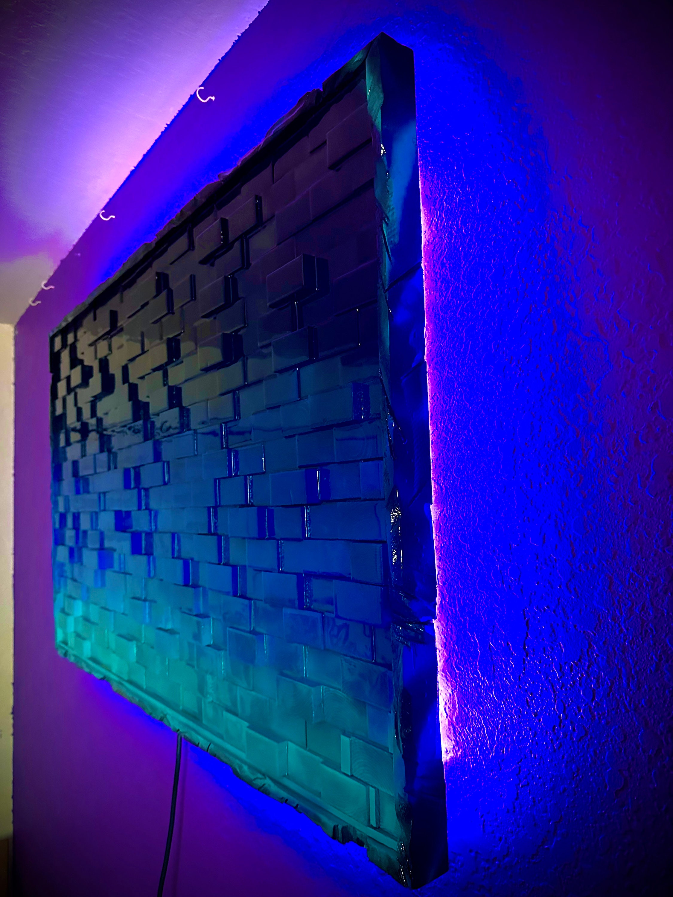 Light up Wall Art Geometric Wall Art Wooden Wall Art Display Home