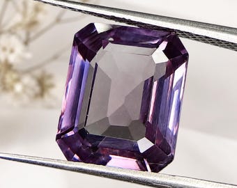Alexandrite Octagon Gemstone, Color Change Loose Stone, June Birthstone, Jewelry Making Supply