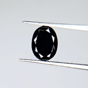 Black Spinal Gemstone: Faceted Oval, AAA Quality, Jewelry Making