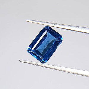 Octagon London Blue Topaz: AAA Royal Blue Loose Gemstone
