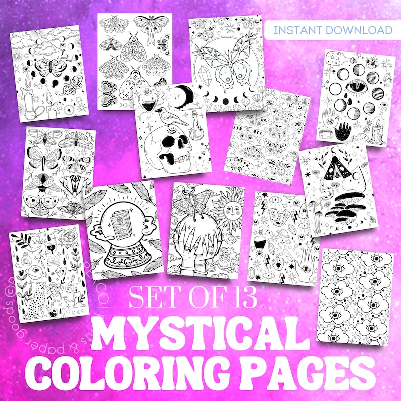 Mystical Coloring Pages Witch - Il 794xN.5378816331 H7n7 