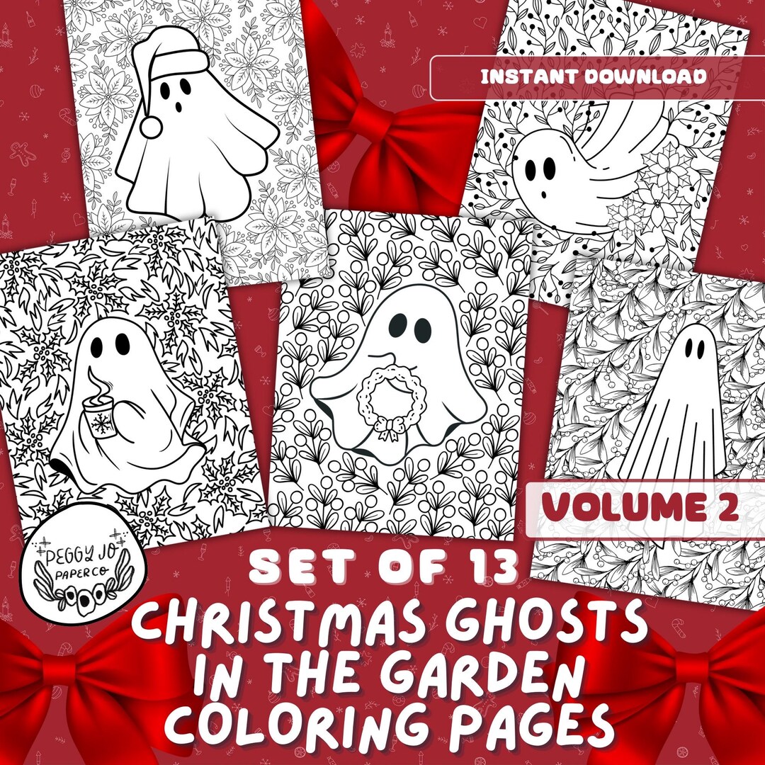 Ghost Christmas Coloring Pages