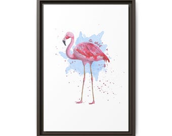 Watercolor Flamingo PNG: Tropical Bird Clipart (Digital Download, 3000px, 300 DPI )
