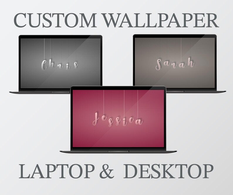 Custom Mac Desktop & Laptop Wallpaper | Personalized Name Background ...