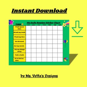 Kinder tägliche Routine Diagramm, Kinder wöchentlich ADHD Routine Diagramm, tägliche Routine Verantwortung Checkliste Planer für Kinder, Routine To Do Liste PDF