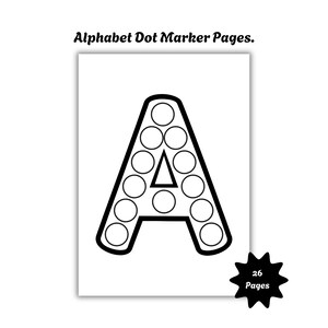 Hoja de trabajo de marcadores de puntos ABC Reconocimiento de letras del alfabeto Actividad preescolar Imprimible para niños pequeños Arte de puntos ABC Páginas para hacer puntos Alfabeto de puntos Marcador de puntos