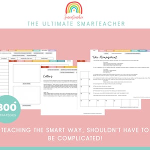Digital Planner for Teacher | INSTANT PDF DOWNLOAD | Printable | Teacher Template Letters