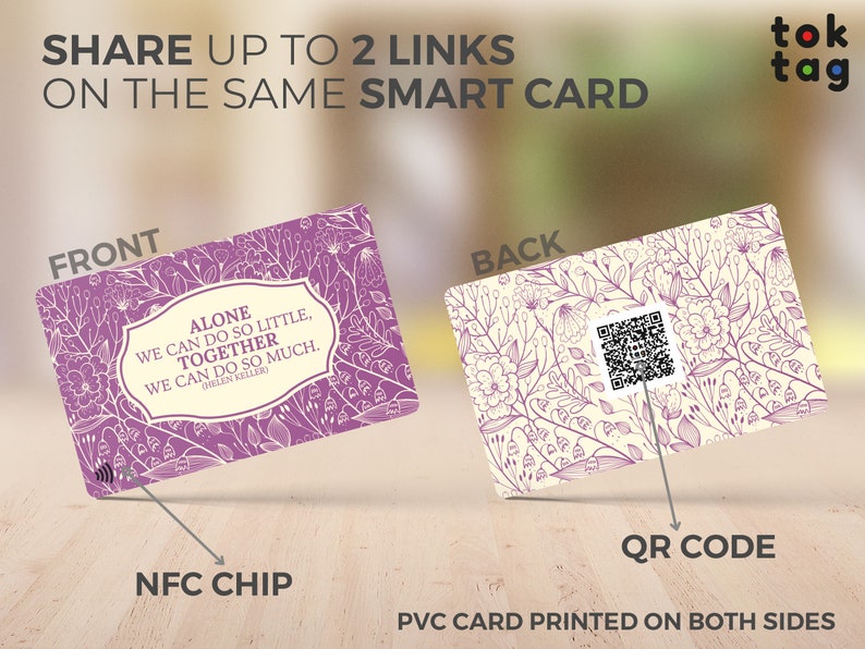 Carte de visite numérique NFC carte virtuelle Carte PVC Smart Tap Liens vers les réseaux sociaux design exclusif appuyez et partagez image 4