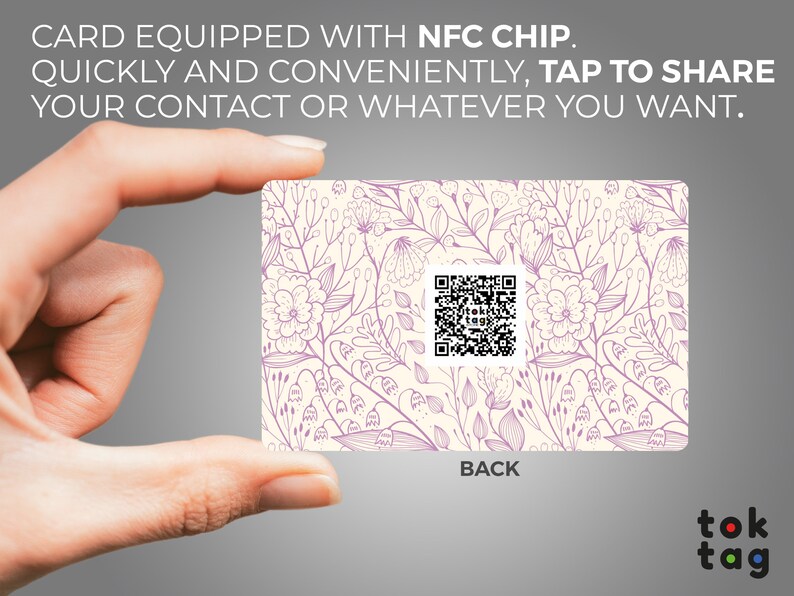 Carte de visite numérique NFC carte virtuelle Carte PVC Smart Tap Liens vers les réseaux sociaux design exclusif appuyez et partagez image 2