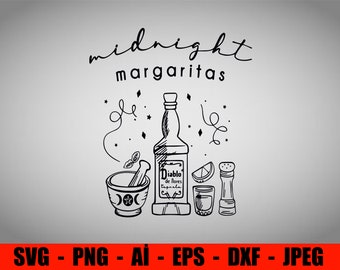 Midnight Margaritas , Cut Files SVG + PNG + Ai + GiF + PDF + EPs + Jpeg