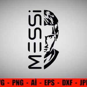 Messi SVG, Cutting File, Png Eps Dxf Digital Clipart, Great for Viny Decals, Stickers, T-Shirts, Mugs & More! Craft Svg Design Files, Soccer
