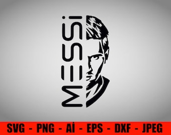 Messi SVG, Cutting File, Png Eps Dxf Digital Clipart, Great for Viny Decals, Stickers, T-Shirts, Mugs & More! Craft Svg Design Files, Soccer