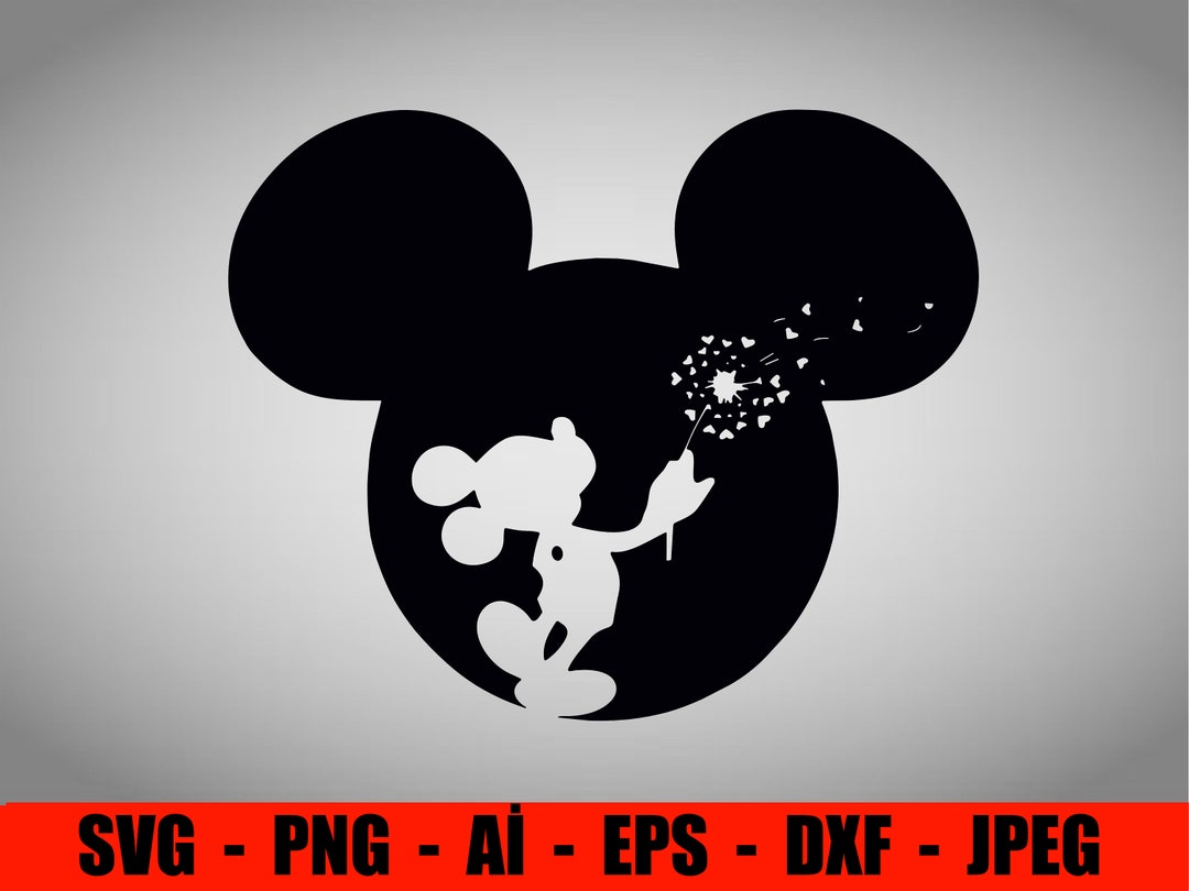 Mickey Svg, Mickey Head Svg, Mickey Silhouette Svg, Mouse Svg, Vinyl ...