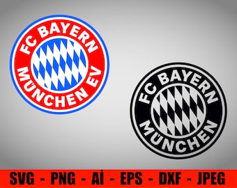 Bayern München Logo, Bayern München SVG, Bayern München Vektor, Fußball-Logo, Bundle, Digitale Datei, svg, png, ai, eps, dxf, jpeg