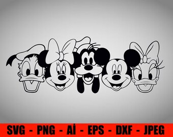 Mickeyy and Friends Svg Png Instant Download Printable Design Svg For Cricut Cutting File Vinyl Cut File