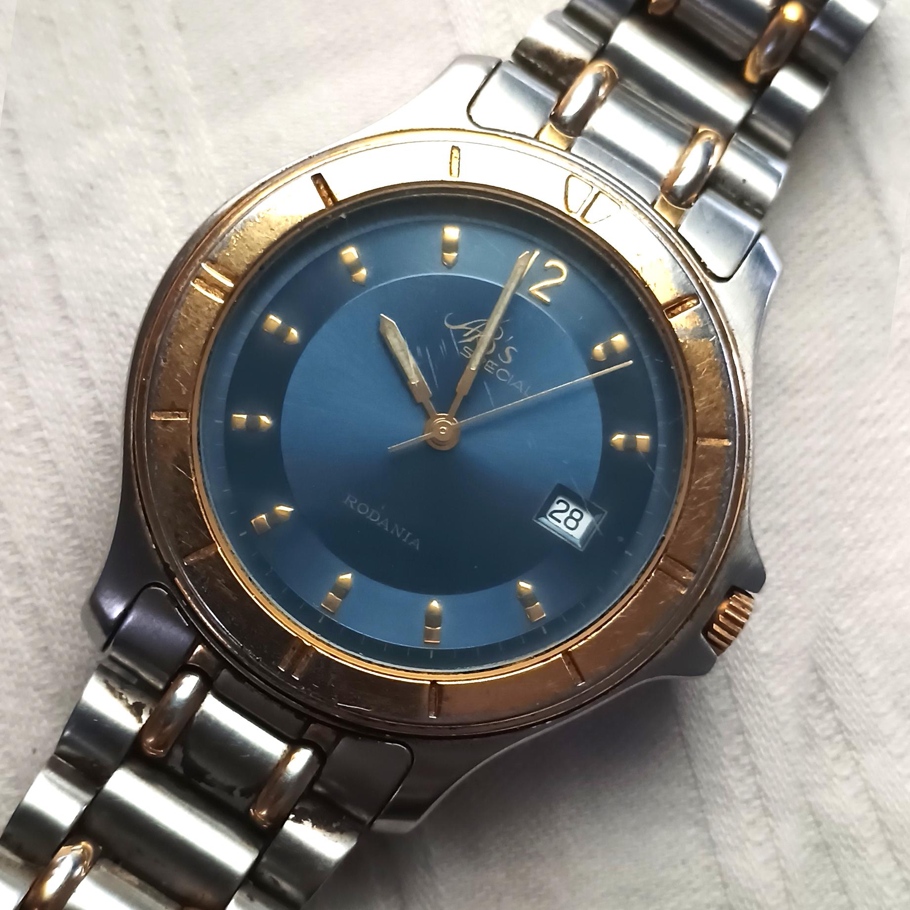 Cinturino Rodania In Acciaio Inox Pieghevole Per Orologio - Grigio 19mm - Nuovo Senza Scatola