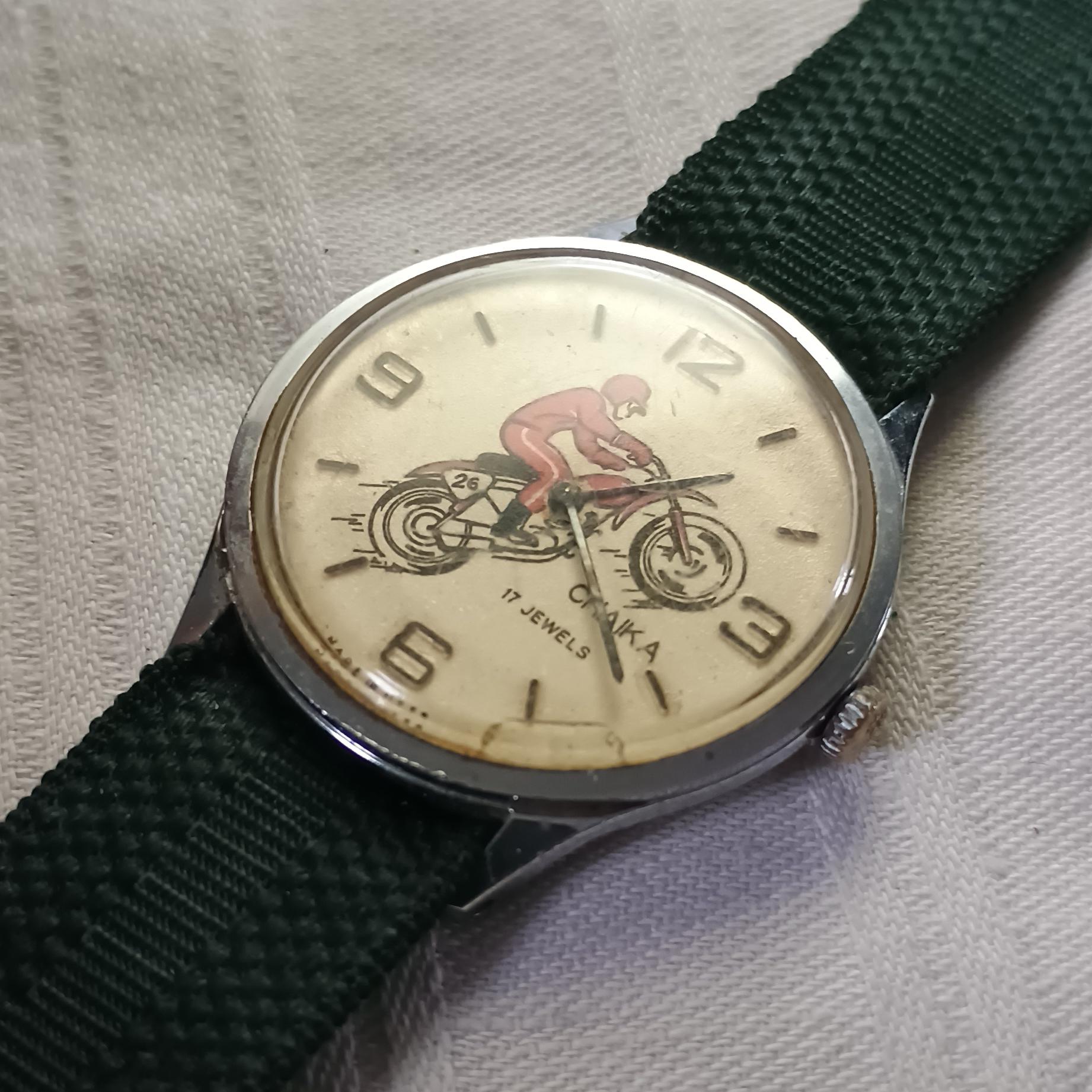 RARE Vintage CHAİKA Watch | 1980s Soviet Stunt Biker Dial | 17