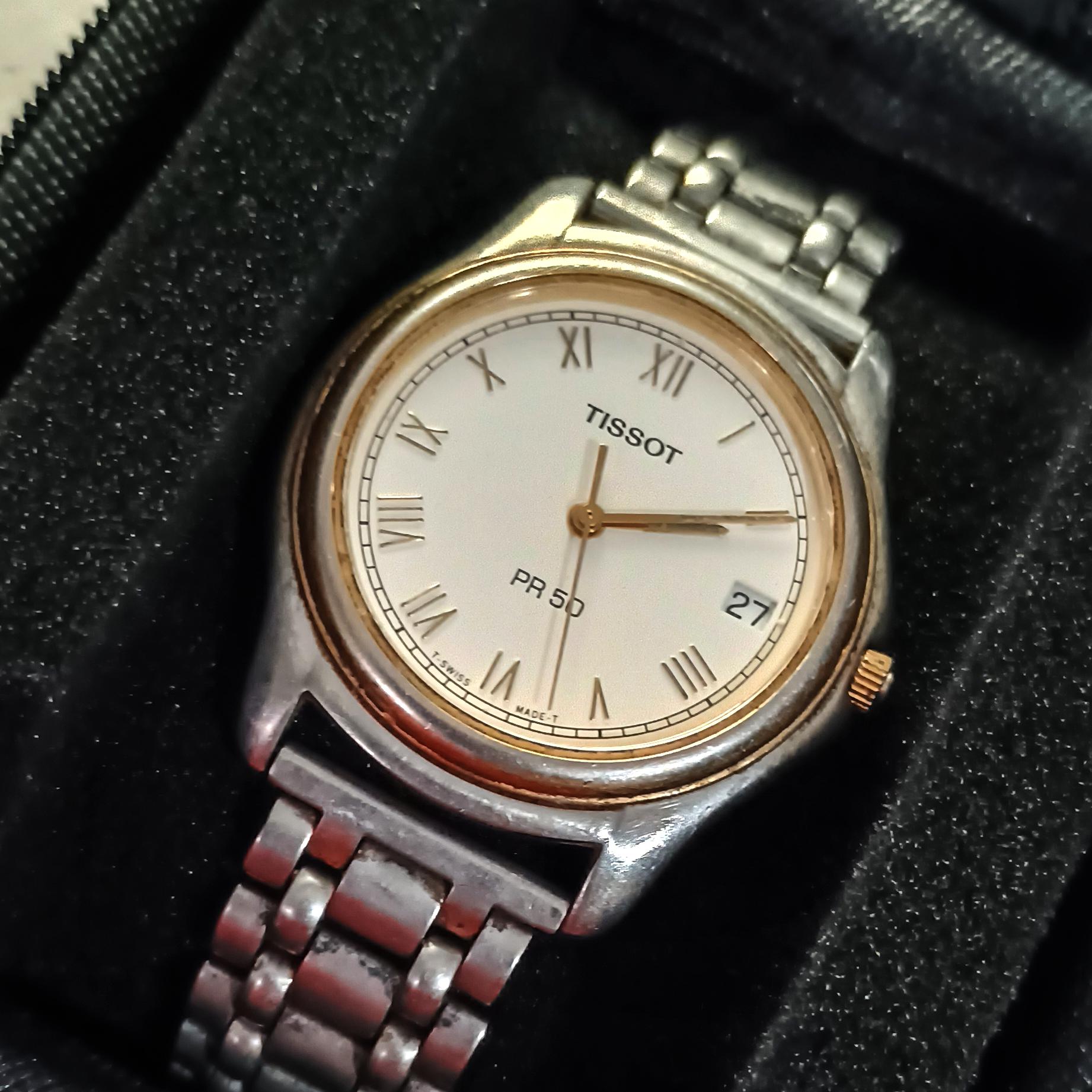 Vintage Tissot PR50 Men's Watch: Swiss Quartz, Sapphire Crystal - Etsy