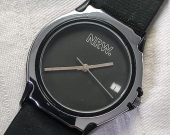 Minimalist NRW Quartz Watch | Black Out Style | Mondaine Pat Pond Modern Design