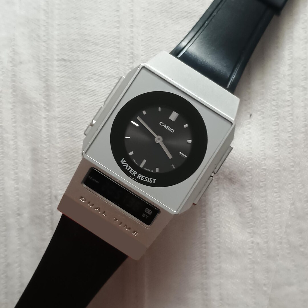 CASIO FILM WATCH ステンレス Vintage Casio FS-01 Film Watch (module 2320) - Rare Ana-digi Pela