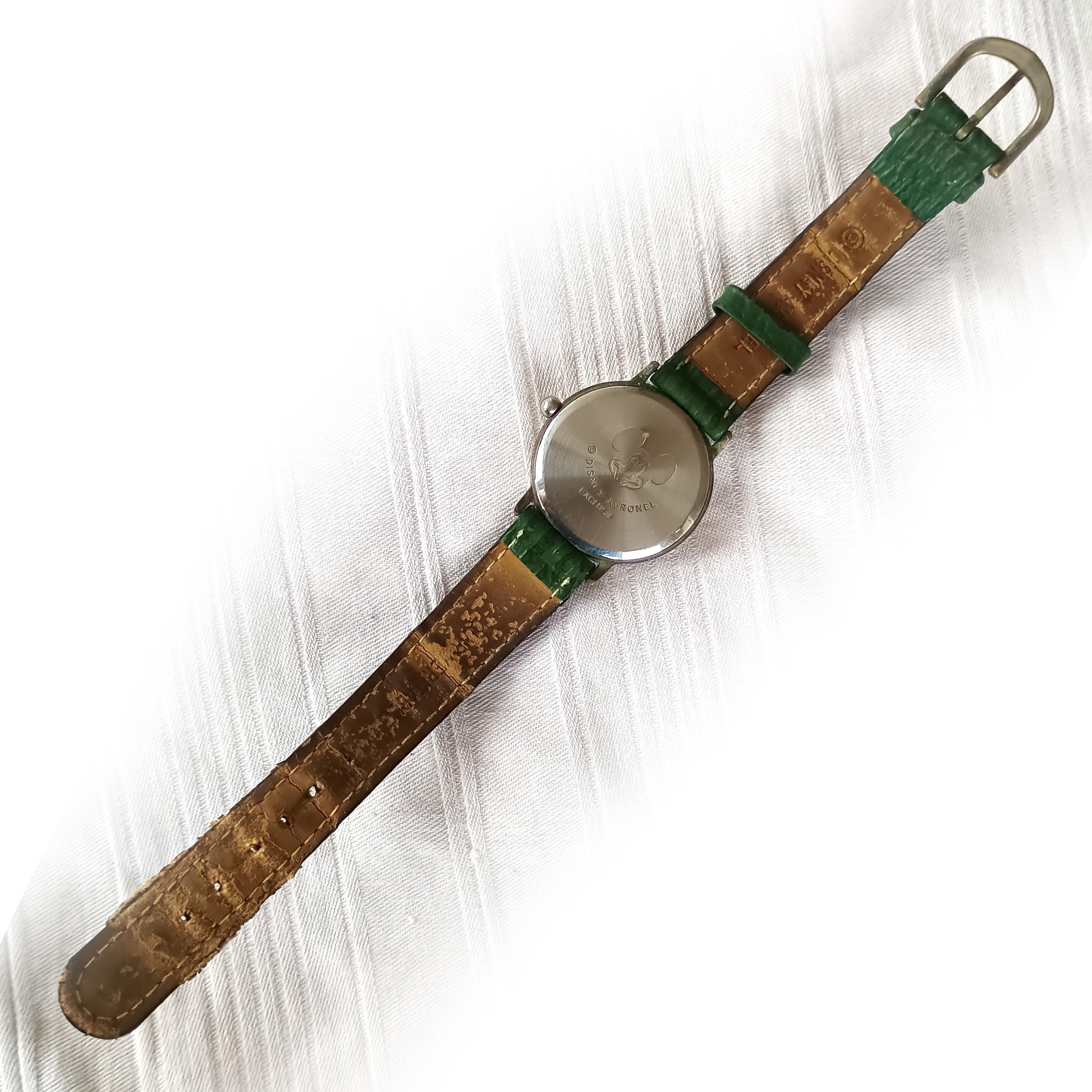 Babar Vintage Wristwatch with Green Leather Strap Avronel Exclusif VERY RARE Vintage Mickey Mouse Watch: Avronel Exclusif  main image 4