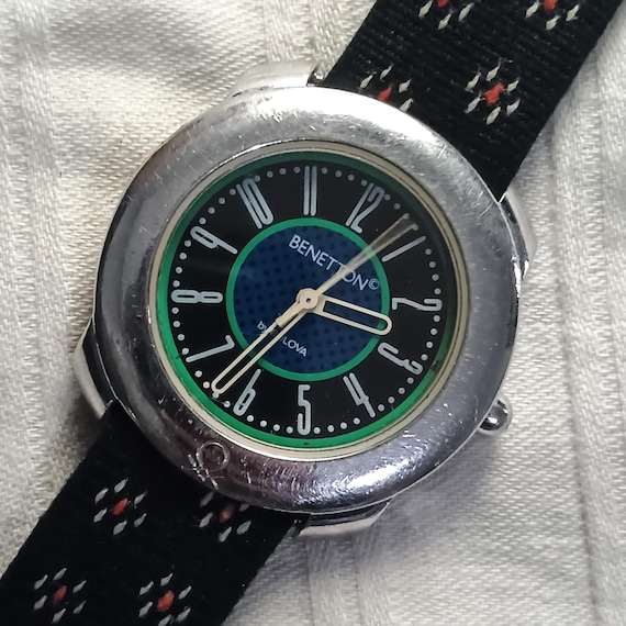Vintage Benetton by Bulova Watch, 90s Color Pop Dial - Etsy Israel