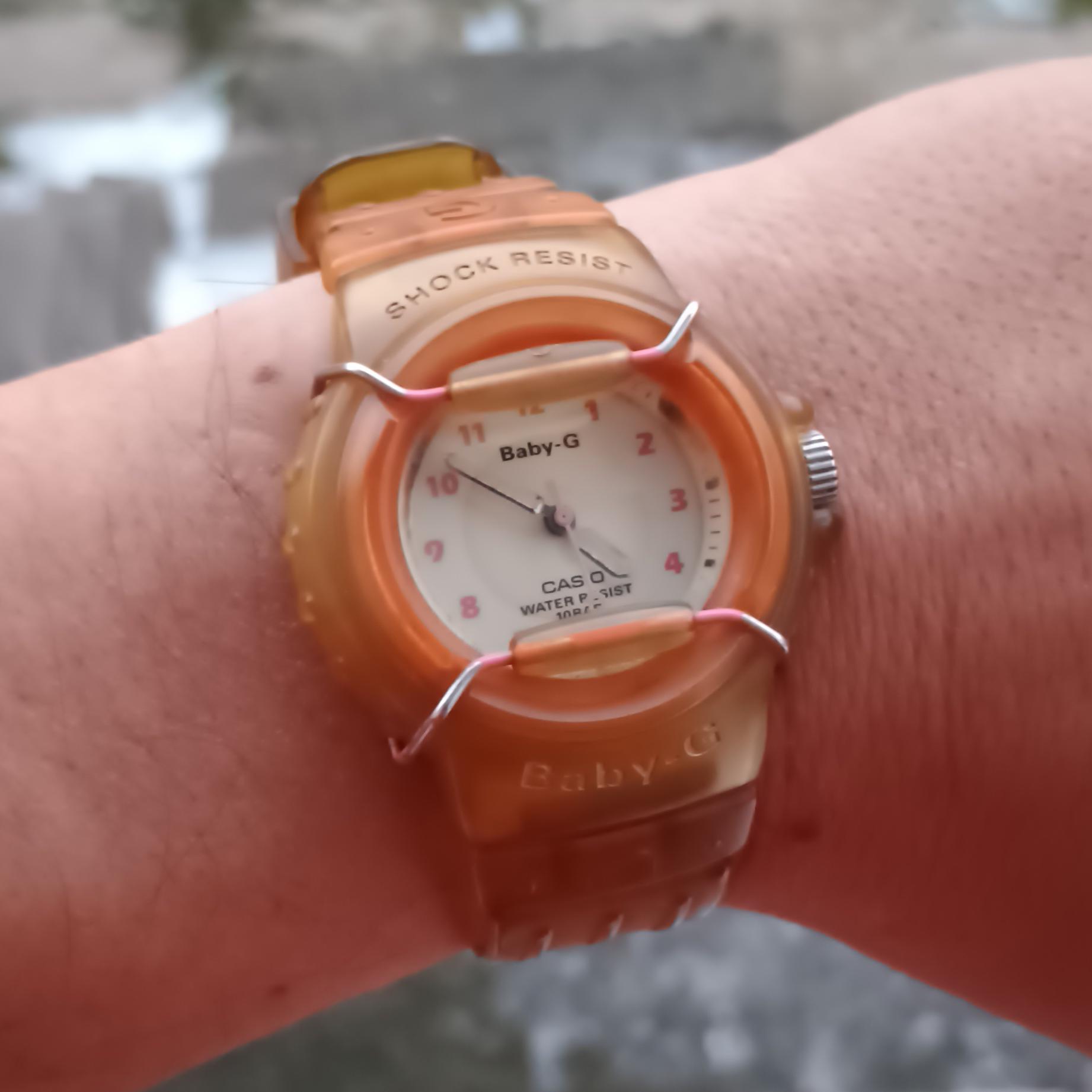 Vintage Casio Baby-g Watch | 90s Brown Translucent Resin, Bull