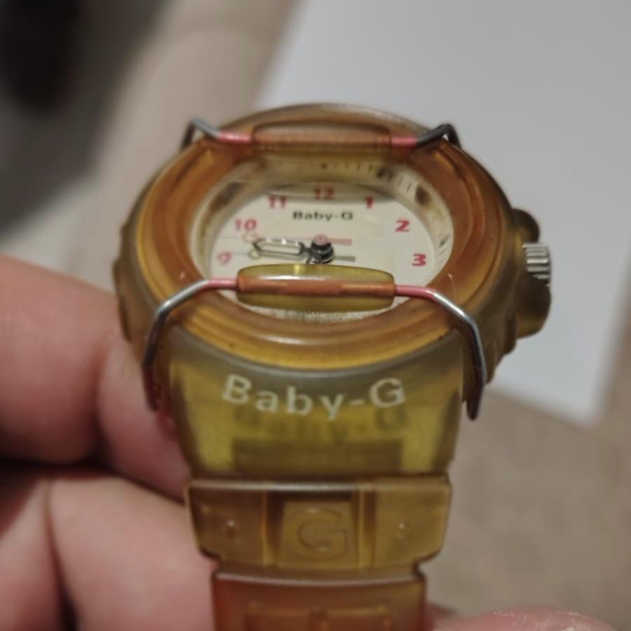 Vintage Casio Baby-g Watch | 90s Brown Translucent Resin, Bull