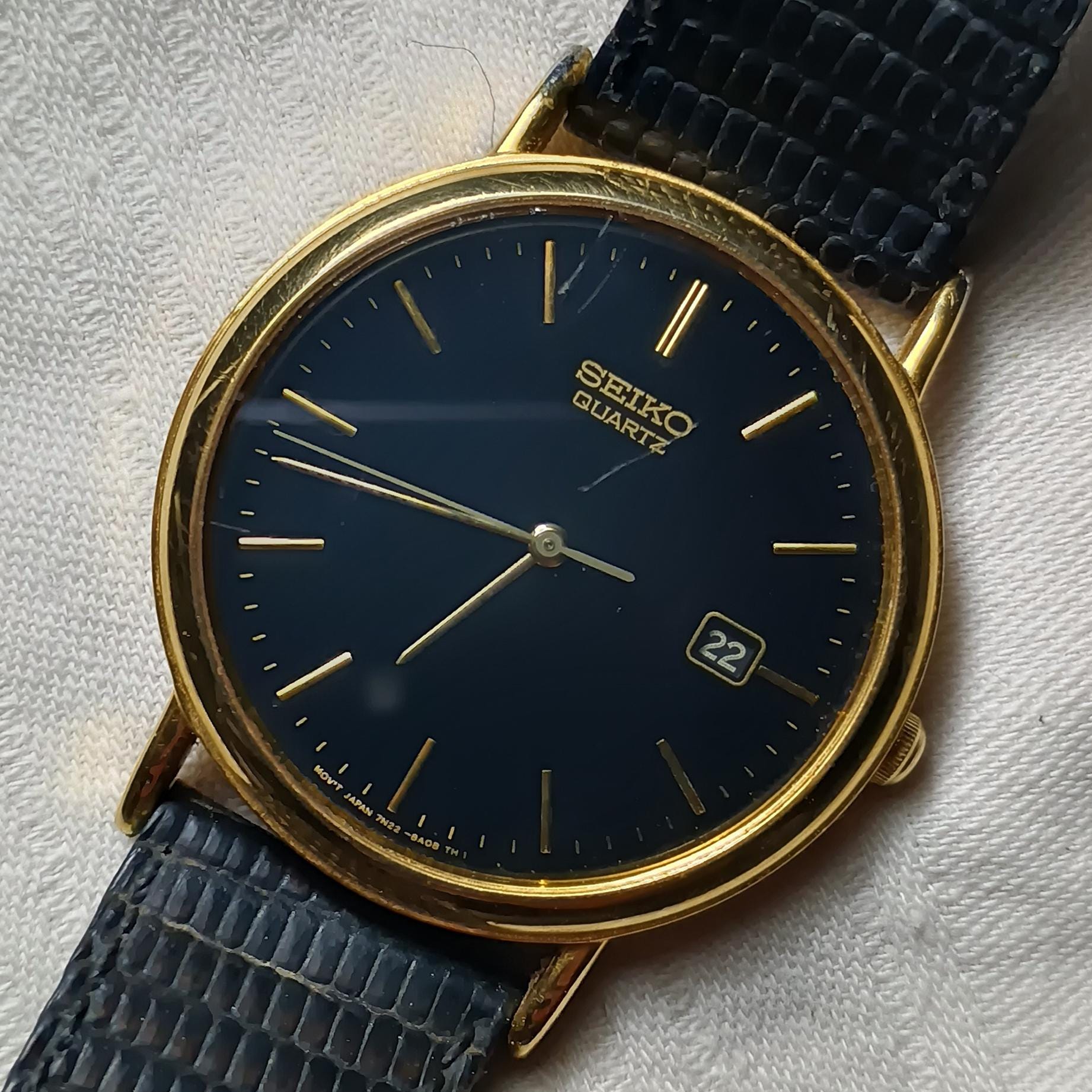 Vintage Seiko Gold Tone Dress Watch - 1991 Japanese Quartz