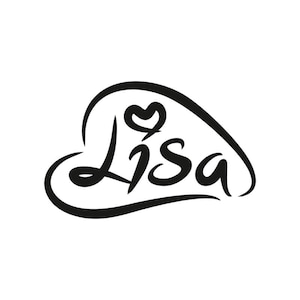 Lisa Name Vector, Lisa vector for sticker, Name Vectors, Vector Art Lisa Name, Lisa Handcrafted Vector, lisa, lisa drawing, lisa car sticker