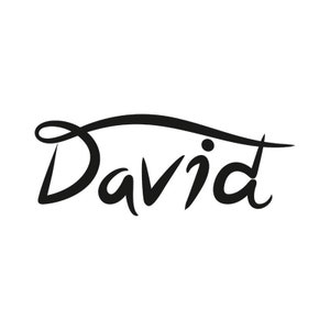 David Name Vector, David Vector for Sticker, Name Vectors, David, David Handcrafted Vector, Hand-Drawn Vector, david drawing, david sticker