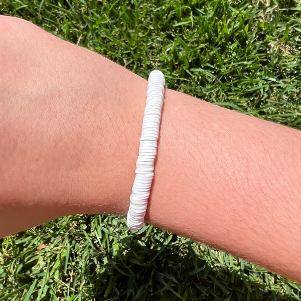 Cloudy Days - White layer Beaded Bracelet
