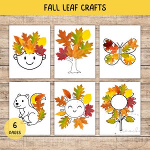 Fall Leaf Craft Activity, Autumn Season, outdoor Forest school activities, PreSchool Kindergarten, Nature Leaf Unit Study, Montessori method