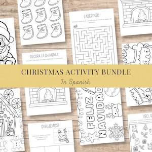 Christmas Activity Games in Spanish Bundle, Holiday Family Activity, Christmas Party Game, Educational Christmas, Juegos Actividad Navidad