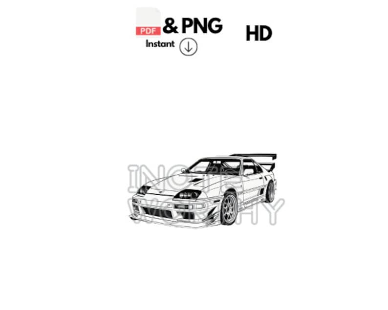 Supra Coloring Page Car Coloring Pages I Supercars Coloring - Etsy