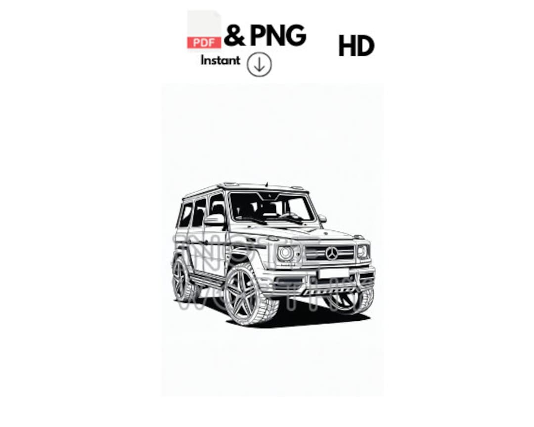 G Wagon Coloring Page - Etsy