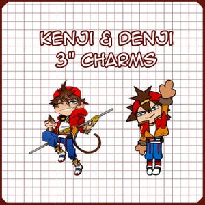 3" Epoxy Kenji + Denji Charm | Indie V-Tubers