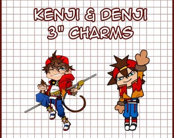 3" Epoxy Kenji + Denji Charm | Indie V-Tubers
