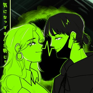 Green Yuri 8&quot; Square Print | The Guy She was Interested in Wasn&#39;t a Guy at All!