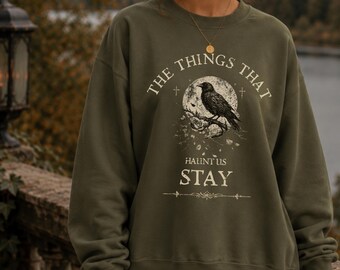 Crow Shirt Shadow Work Edgar Allan Poe Edgar Allen Poe Nosferatu Victorian Shirt Pomegranate Persephone Bird Shirt PTSD The Morrigan