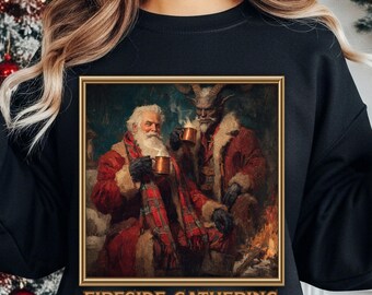 Krampus Sweatshirt Krampus Shirt Krampus Goth Christmas Yule Solstice Gothic Christmas Krampus Sweater Spooky Christmas Winter Solstice Gift