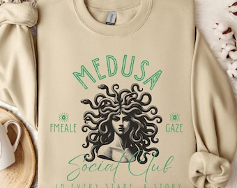 The Female Gaze Medusa Shirt Petrify the Patriarchy Feminist Shirt Leftist Shirt Greek Mythology Literature Shirt Witchy Shirt Dark Academia