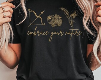 Artemis Demeter Persephone Shirt Divine Feminine  Moon Goddess Greek Goddess Dress Greek Gods  Ancient Greek Mythology Statue Bookish Things