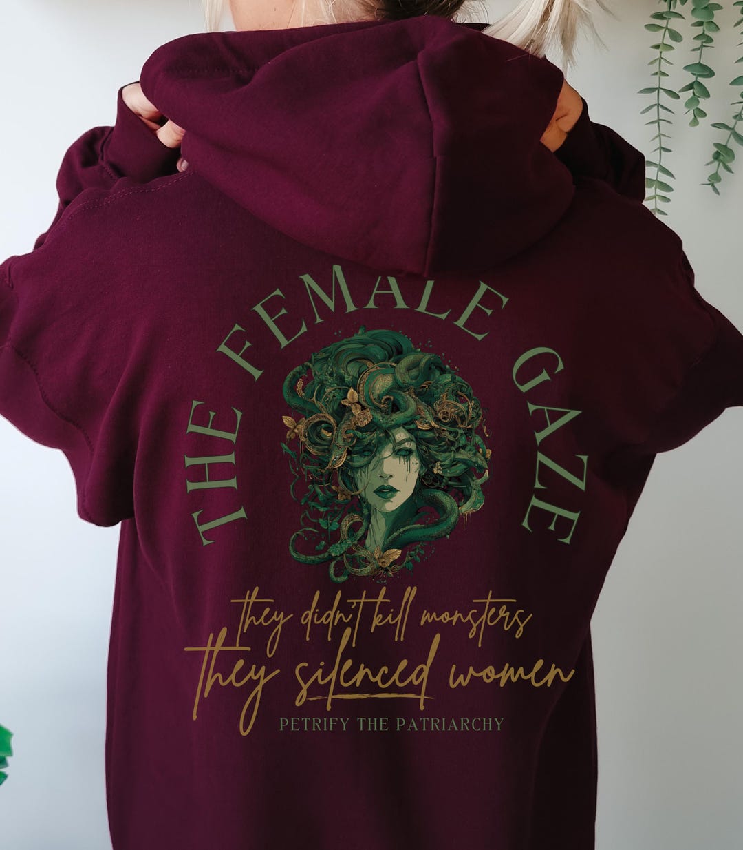 The Female Gaze Petrify The Patriarchy Medusa Carte Féministe T-Shirt The Female Gaze Petrify The Patriarchy Medusa Carte Féministe T-Shirt