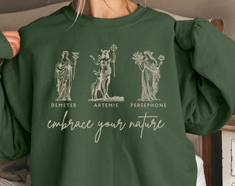 Artemis Persephone Shirt Demeter Divine Feminine Moon Goddess Greek Goddess Dress Greek Gods Ancient Greek Mythology Statue Bookish Things