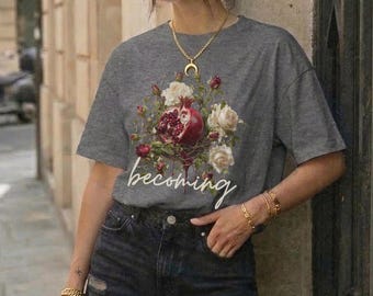 Persephone Shirt Pomegranate Greek Goddess Dress Gods Mythology Literature Shirt Dark Academia Clothing Ancient Greek Hades Bookish Things