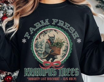 Krampus Goth Christmas Krampus Shirt Yule Solstice Gothic Christmas Krampus Sweater Spooky Christmas Krampus Sweatshirt Winter Solstice Gift